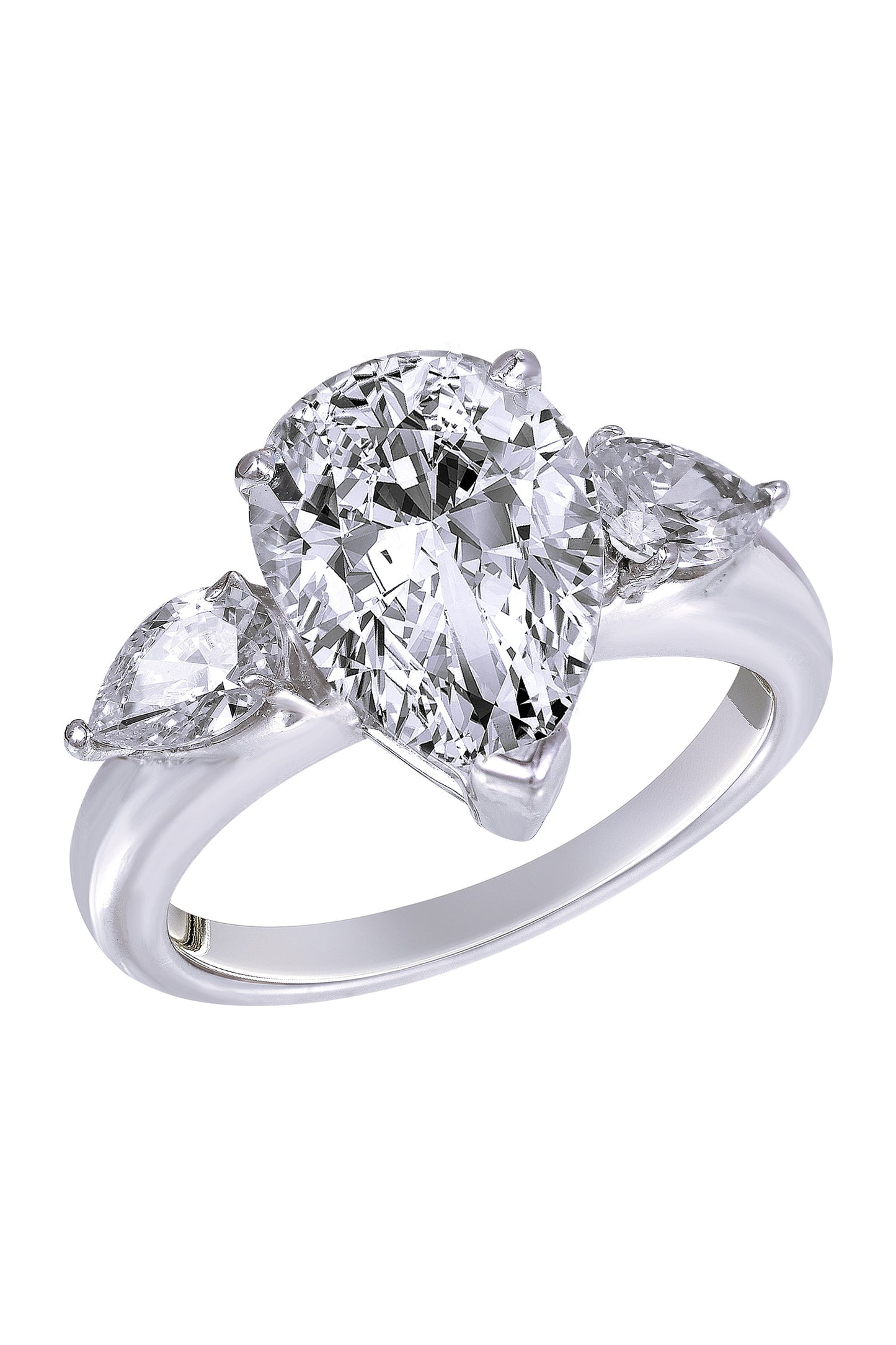 Swarovski Zirconia Embellished Pear Shaped Ring 