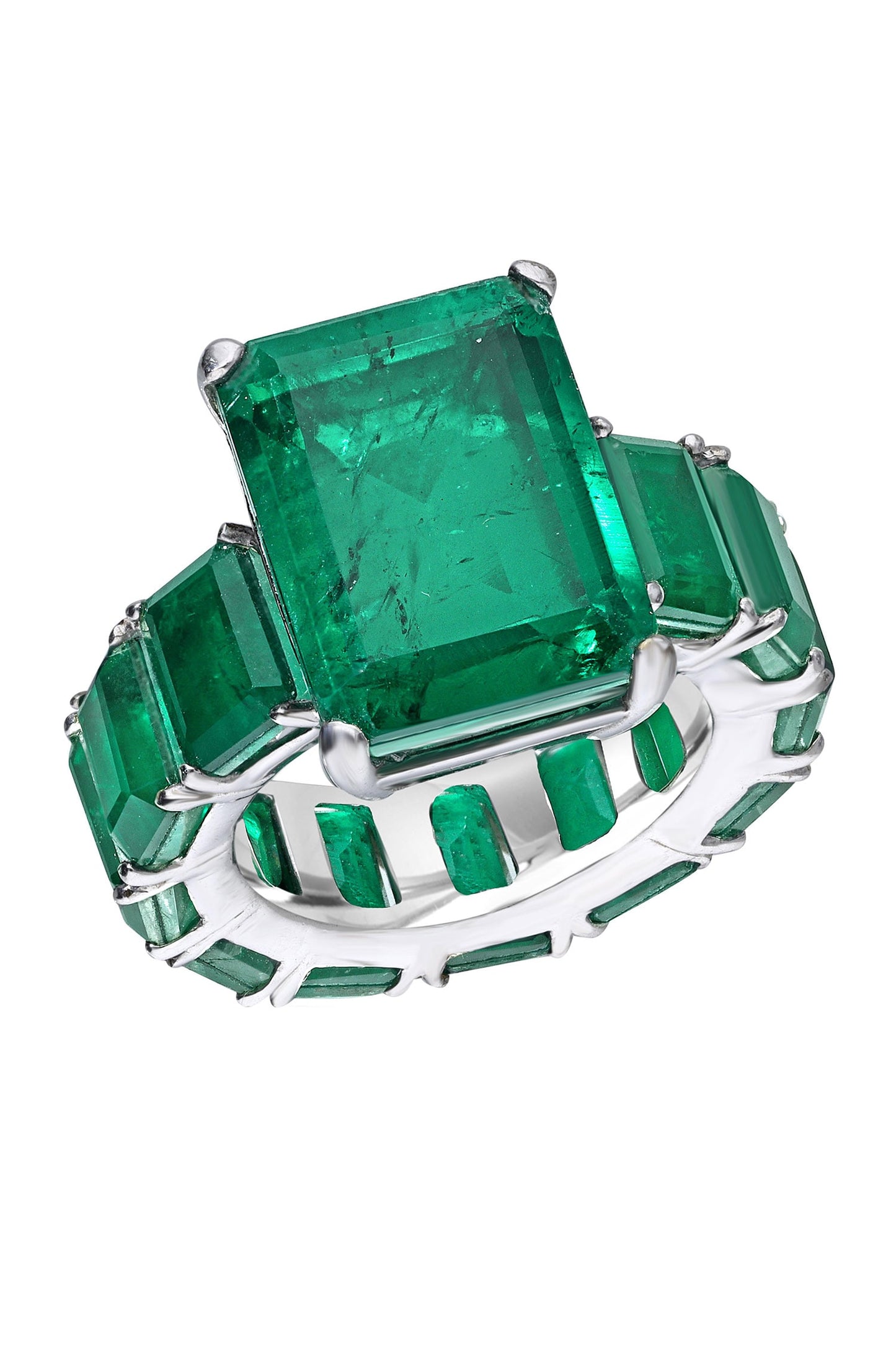 Emerald Stone Embellished Ring 