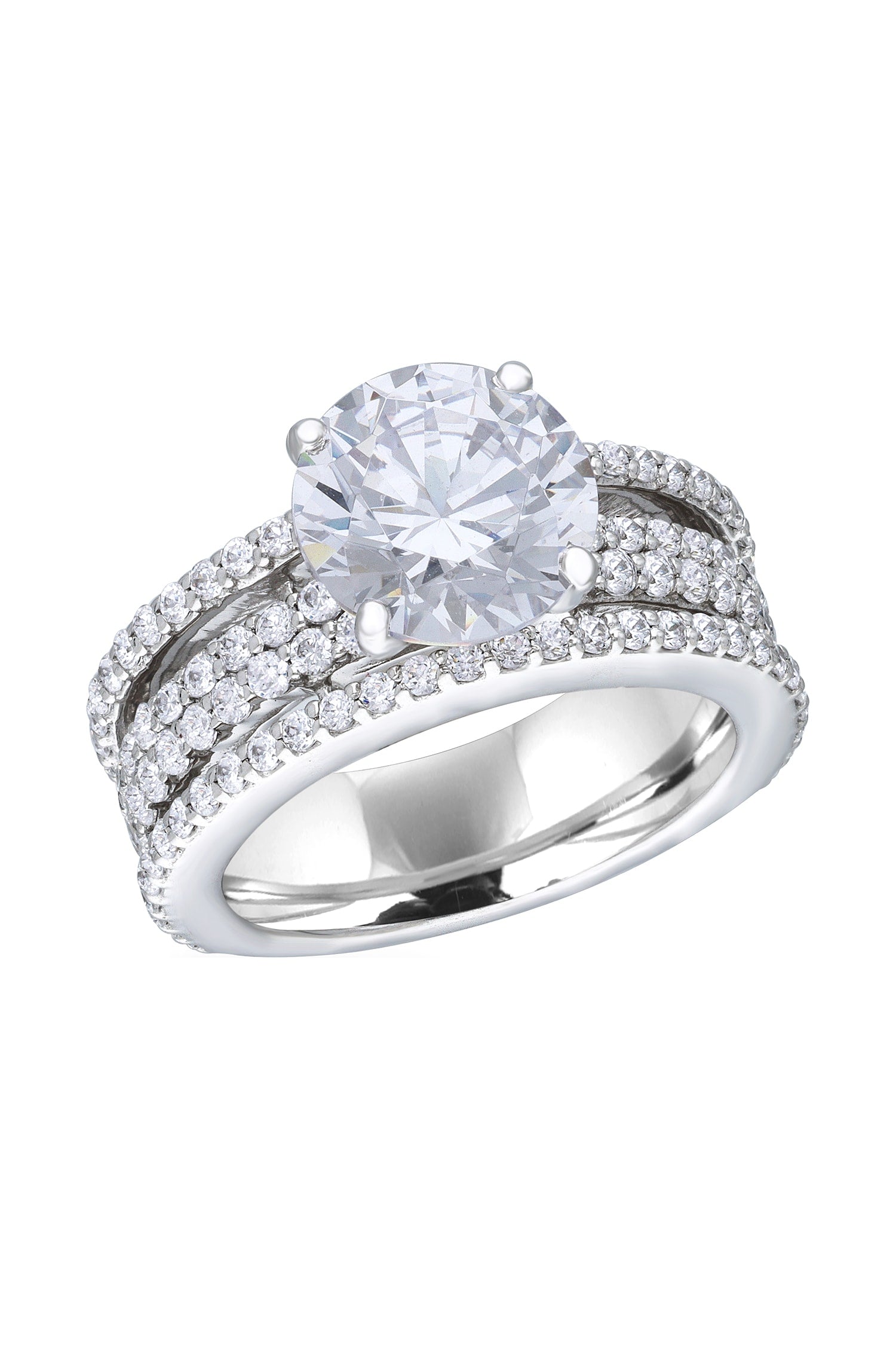 Swarovski Zirconia Embellished Round Shaped Ring 