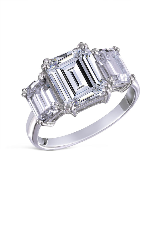 Octagon Shaped Stone Embellished Ring 