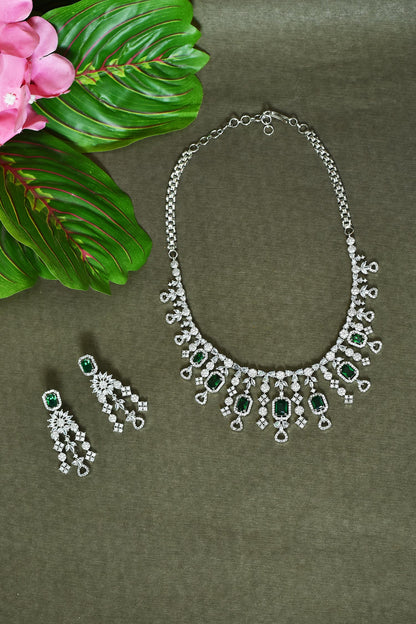 American Diamond Embellished Necklace Set 