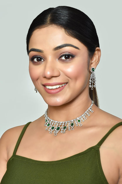 American Diamond Embellished Necklace Set 