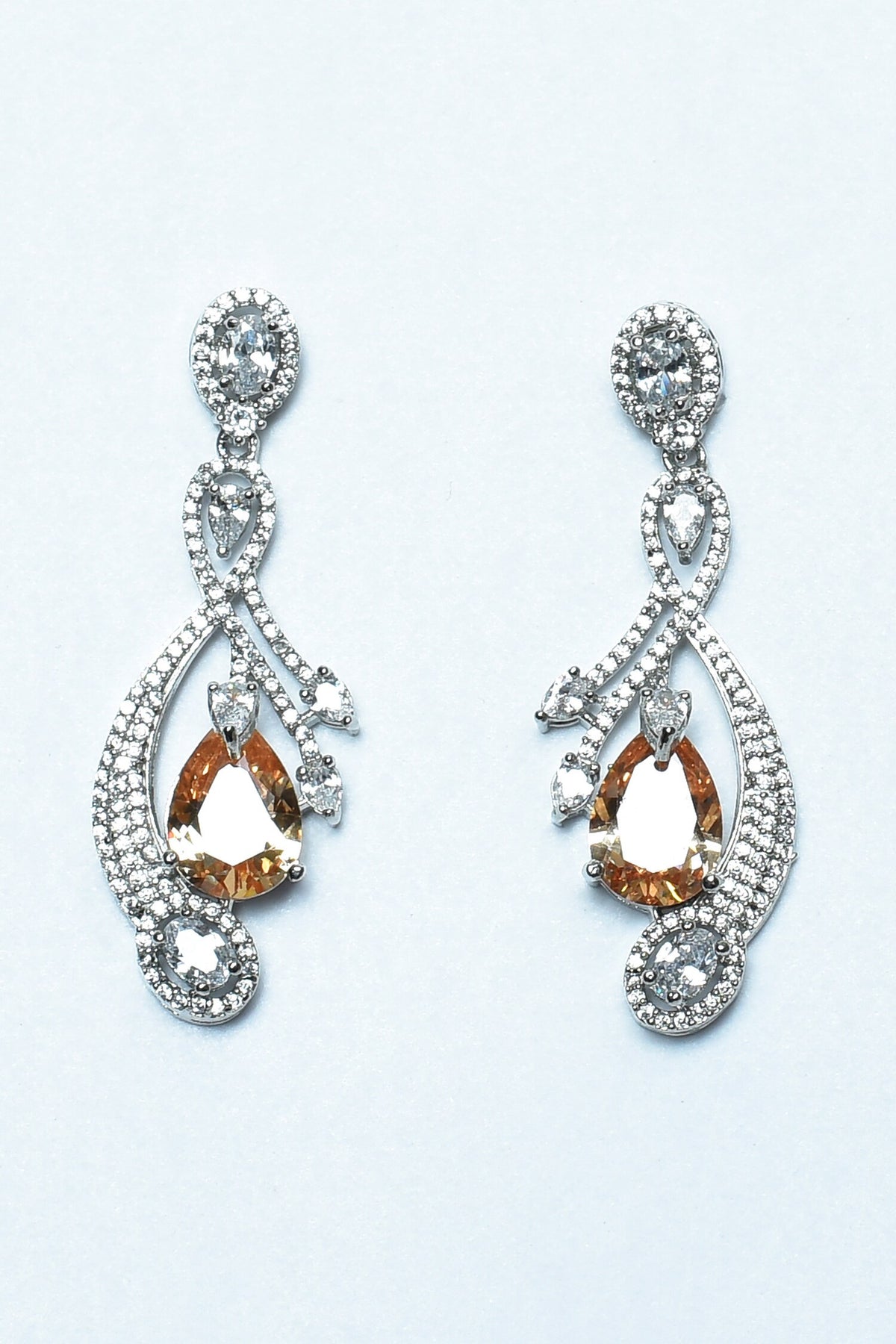 Zircon Embellished Earrings 