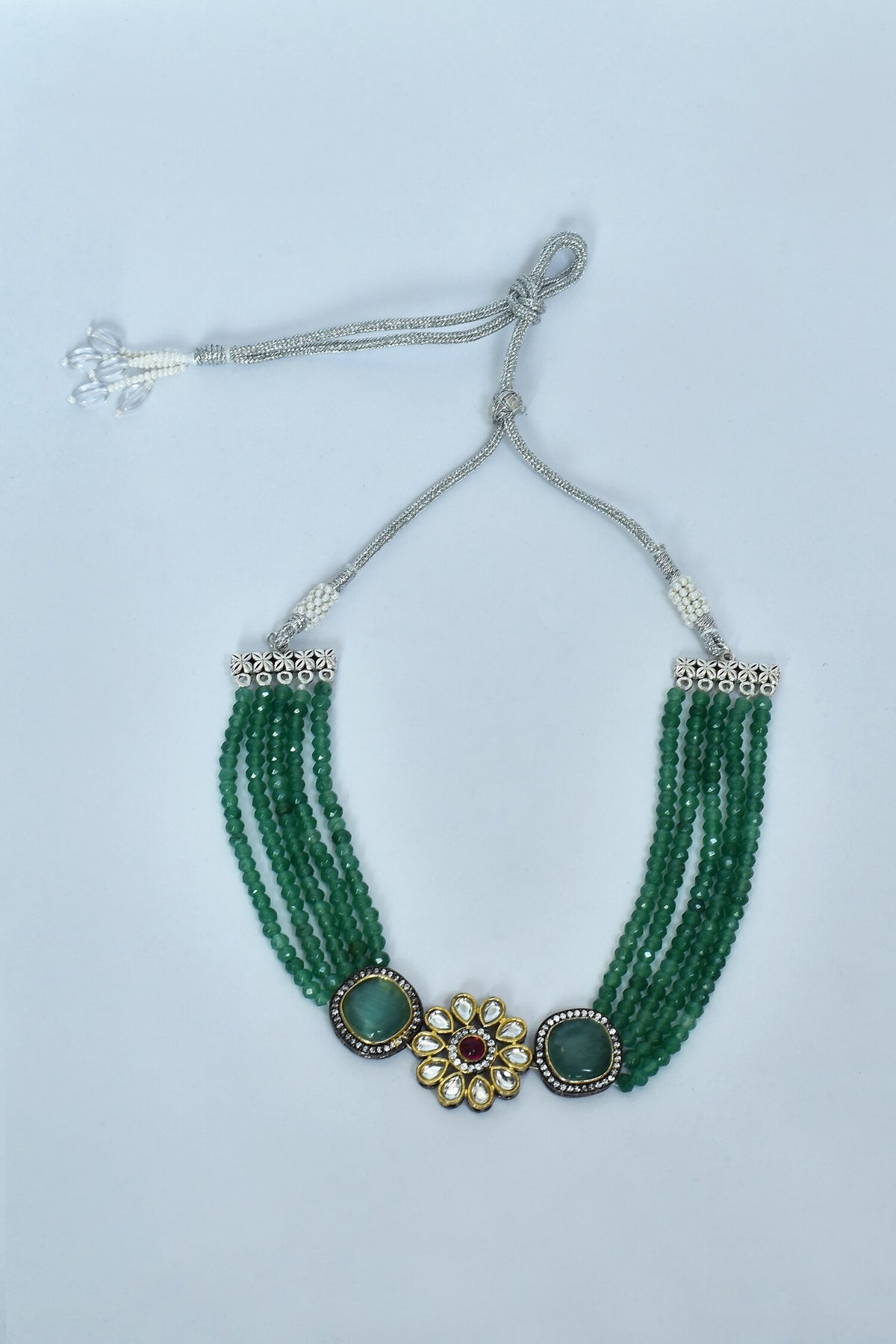 Bead Embellished Necklace Set 