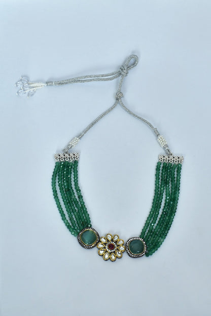 Bead Embellished Necklace Set 