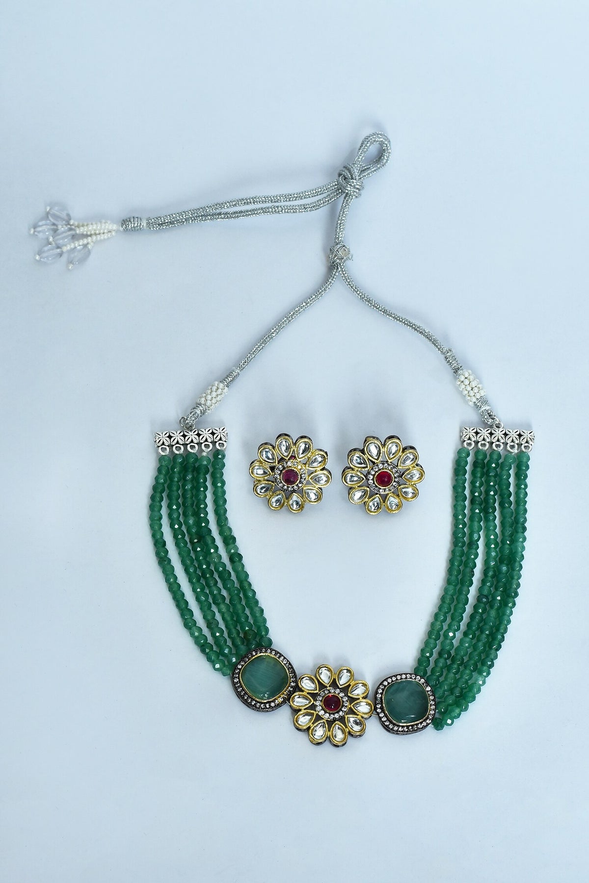 Bead Embellished Necklace Set 
