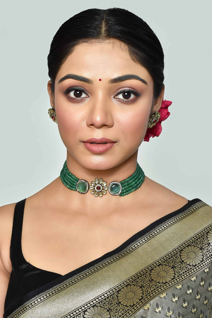Bead Embellished Necklace Set 