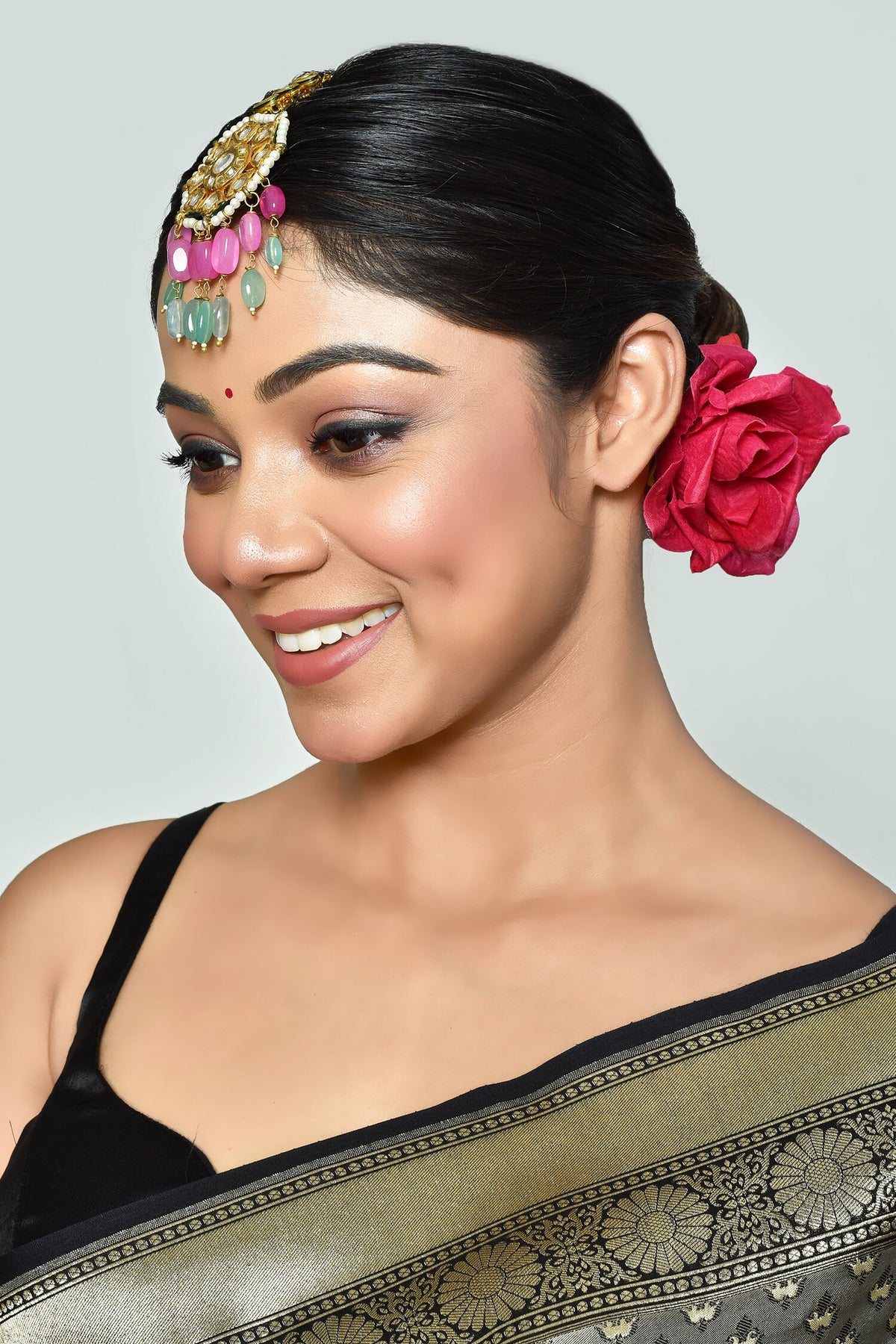Beads Embellished Maangtikka 