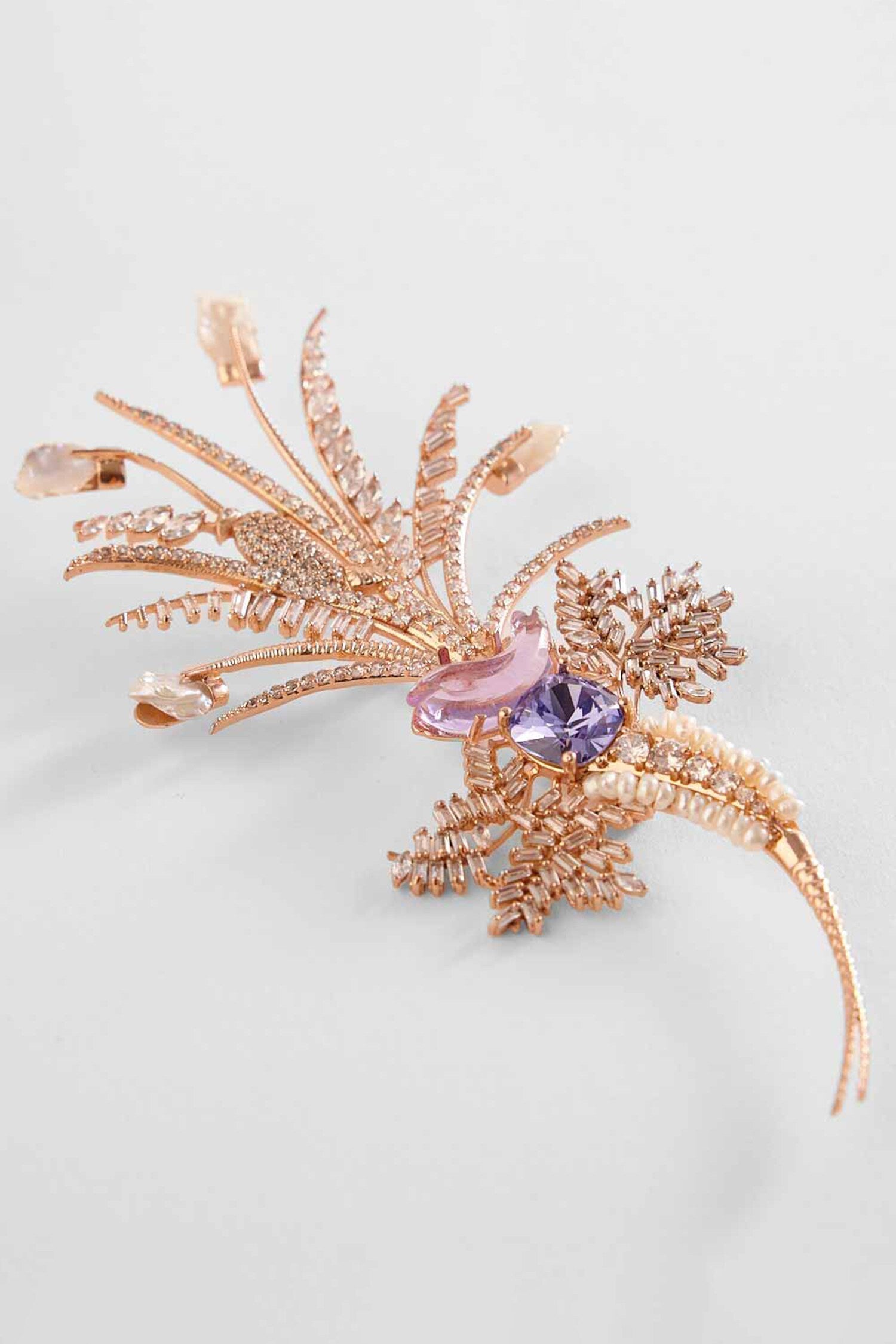 Le Sunset Palm Embellished Brooch 