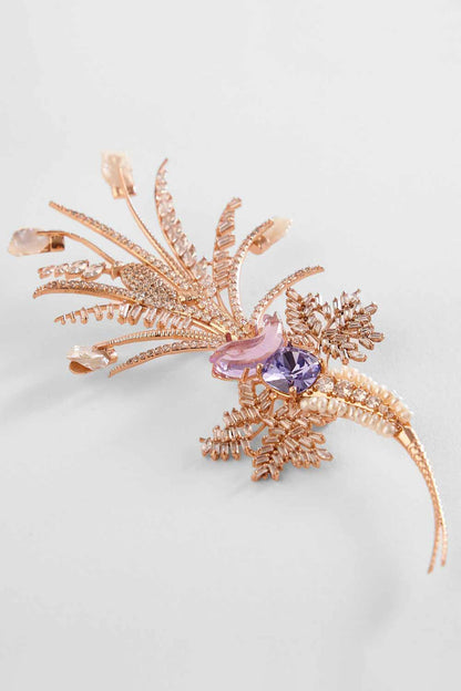 Le Sunset Palm Embellished Brooch 