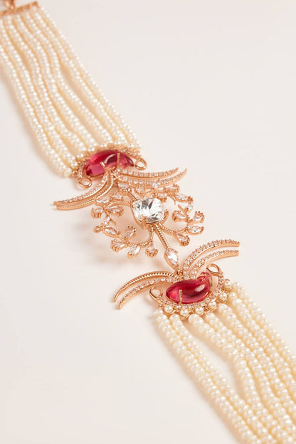Le Palm Double Fish Choker Necklace 
