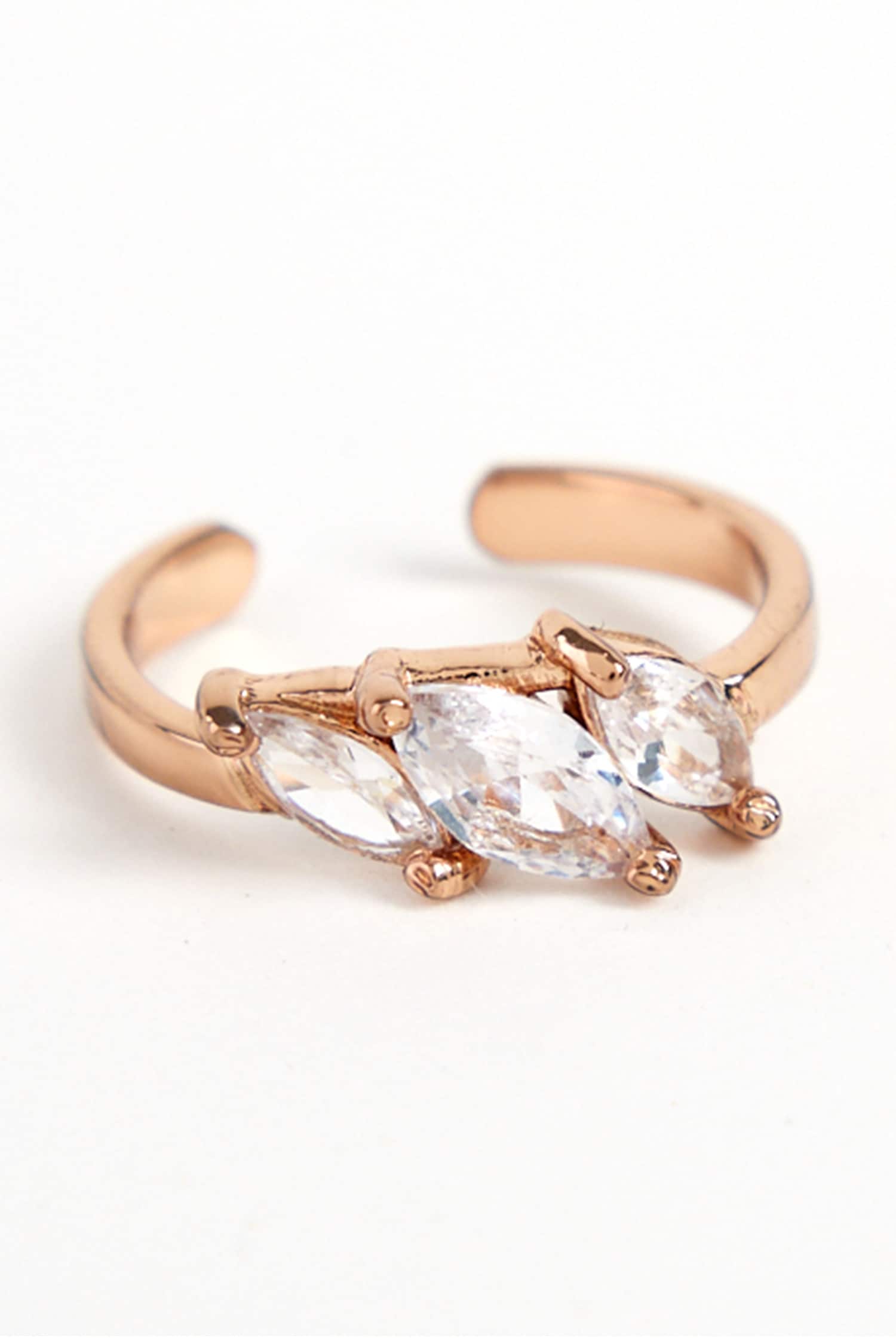 The Mule Marquis Stone Embellished Midi Ring 