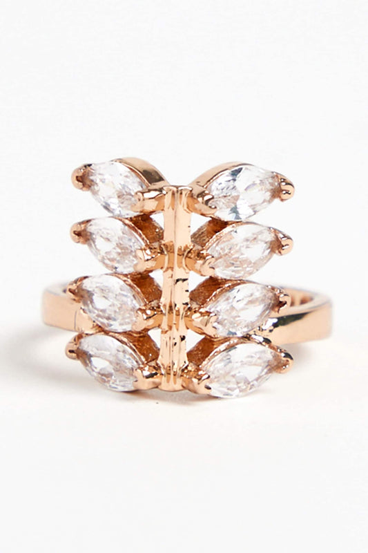 The Marquis Carved Stone Embellished Midi Ring 