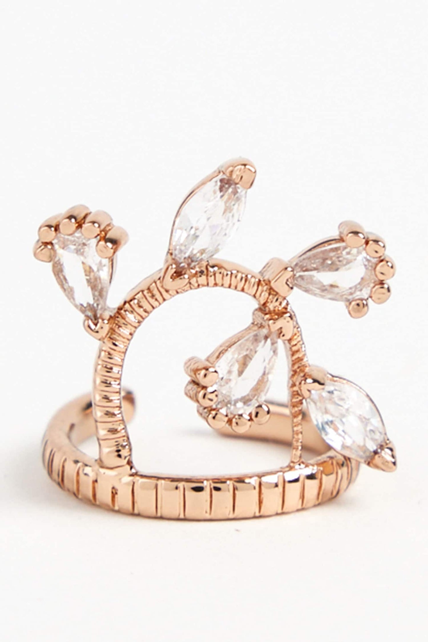The Acai Cubic Zirconia Embellished Midi Ring 