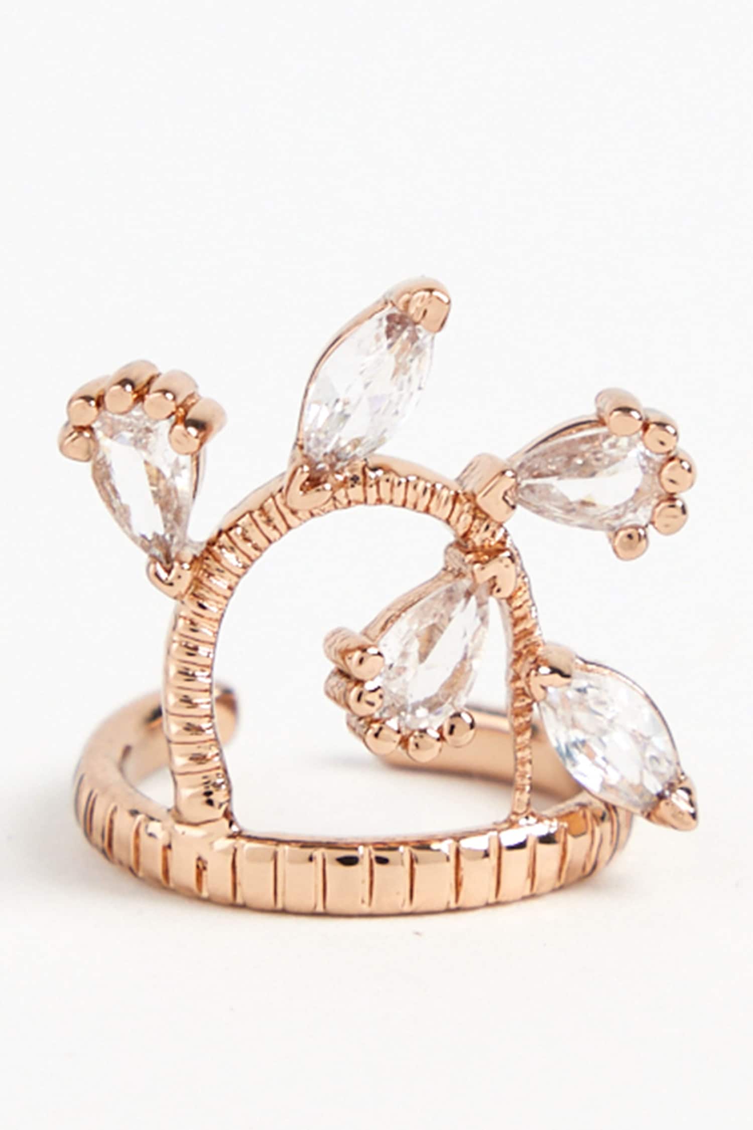 The Acai Cubic Zirconia Embellished Midi Ring 