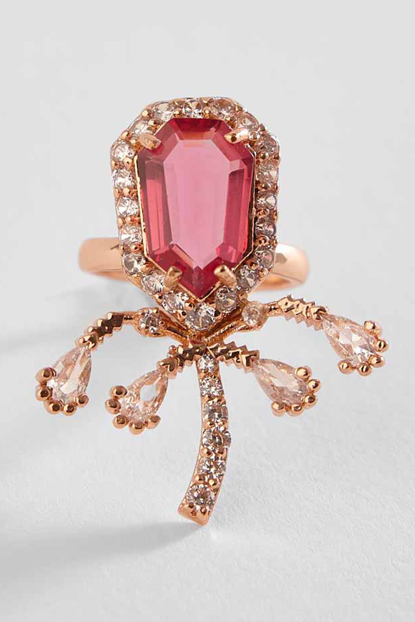 The Faena Mini Royal Palm Embellished Cocktail Ring 