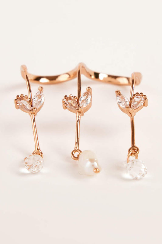 The Piccabeen Palm Embellished Double Ring 
