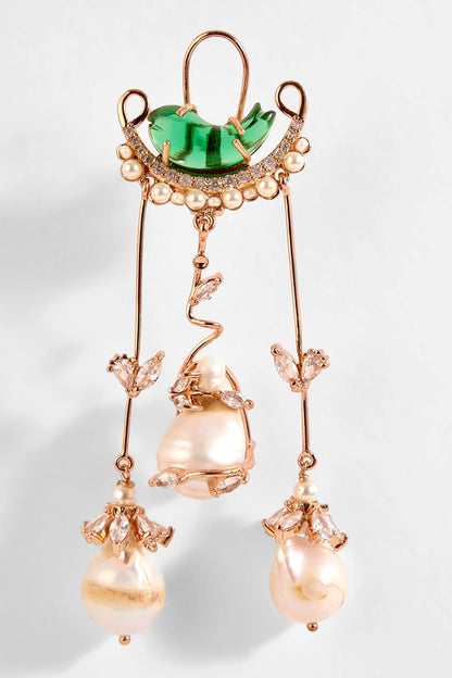 Le Cleo Dewdrop Chandelier Earrings 