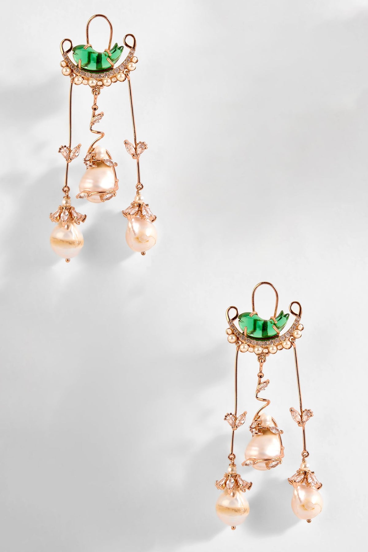 Le Cleo Dewdrop Chandelier Earrings 
