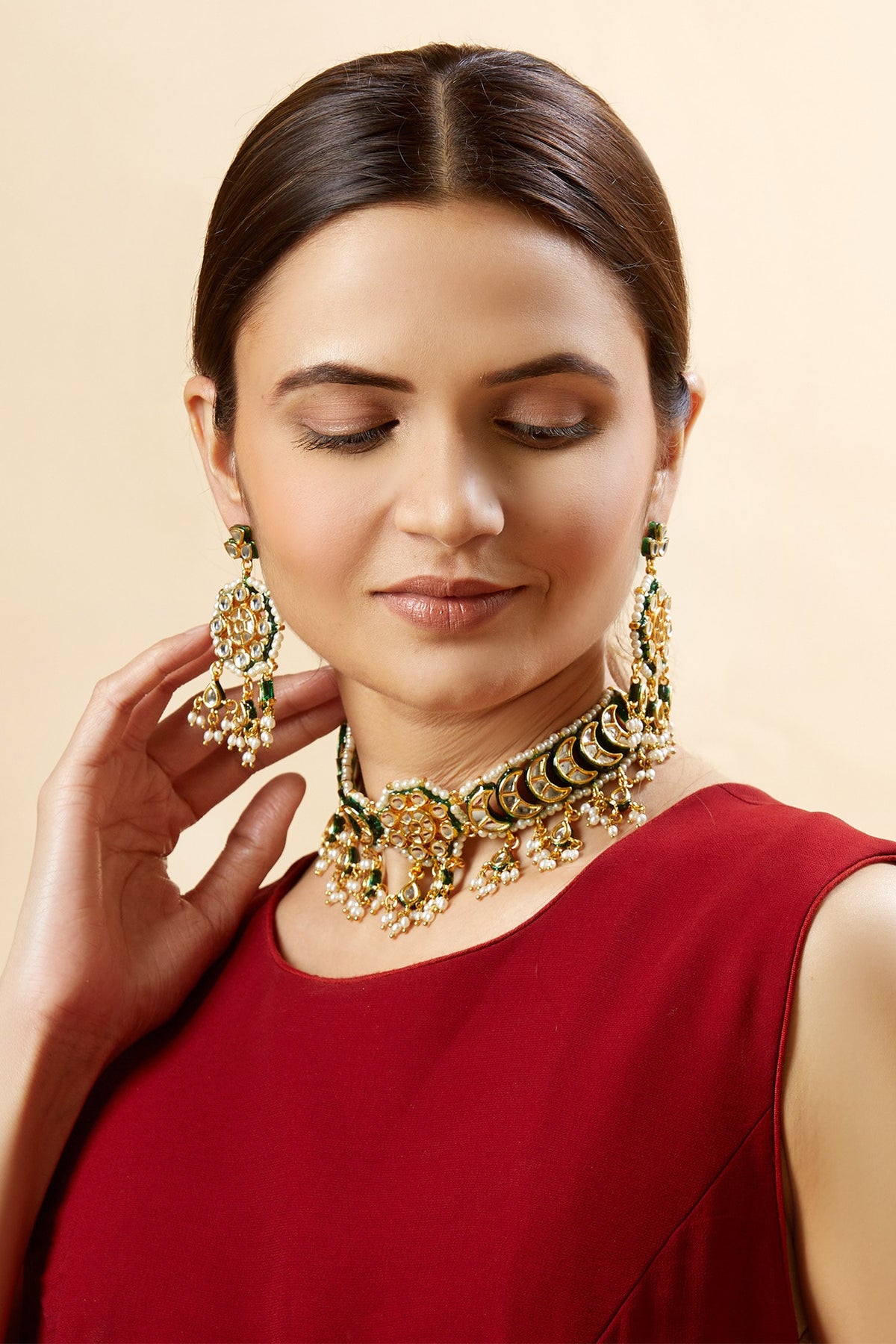 Floral Kundan Choker Set 