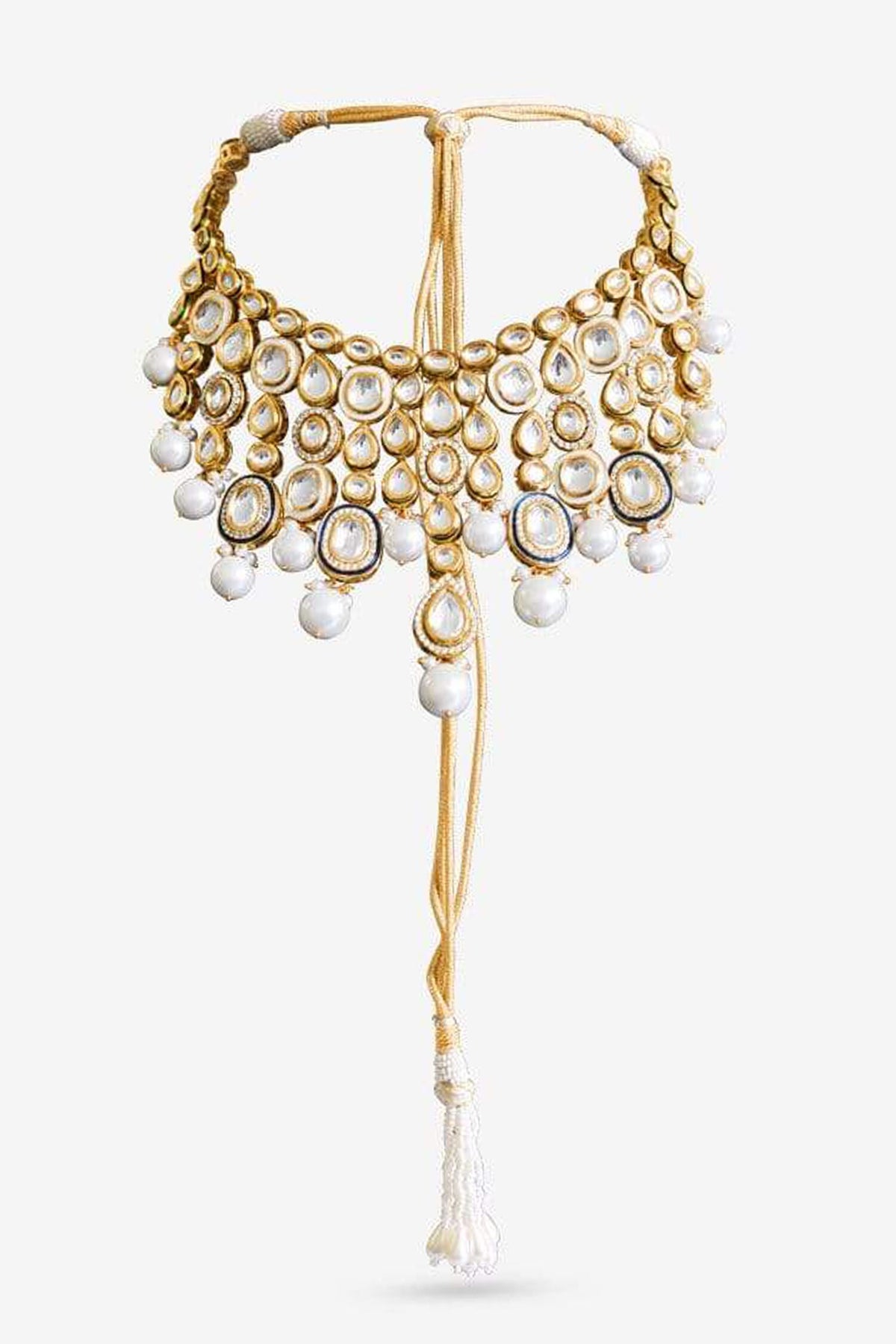 Zaza Cut Work Embellished Necklace 