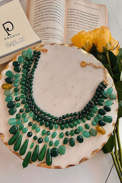 Fiona Bead Embellished Layered Necklace 