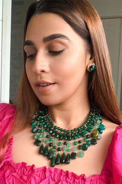 Fiona Bead Embellished Layered Necklace 