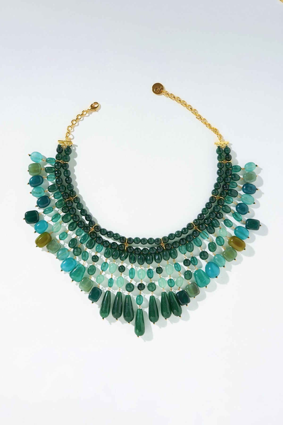Fiona Bead Embellished Layered Necklace 