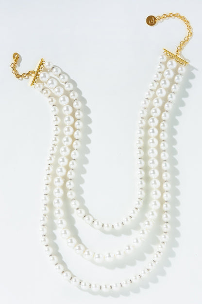 Pearly Lunga Layered Necklace 