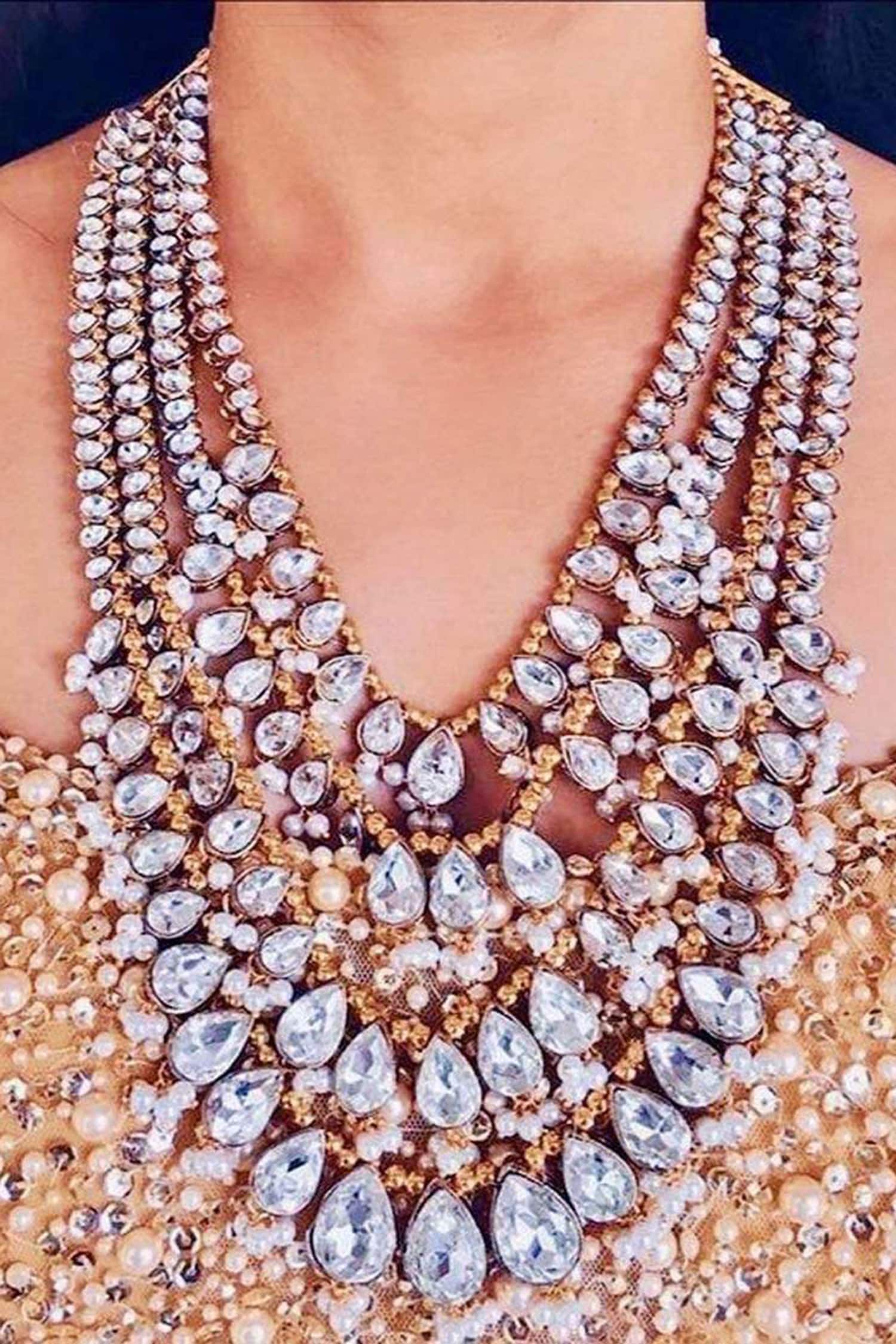 Sukhi Embellished Layered Necklace 