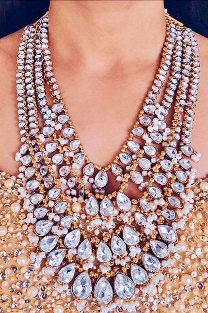 Sukhi Embellished Layered Necklace 
