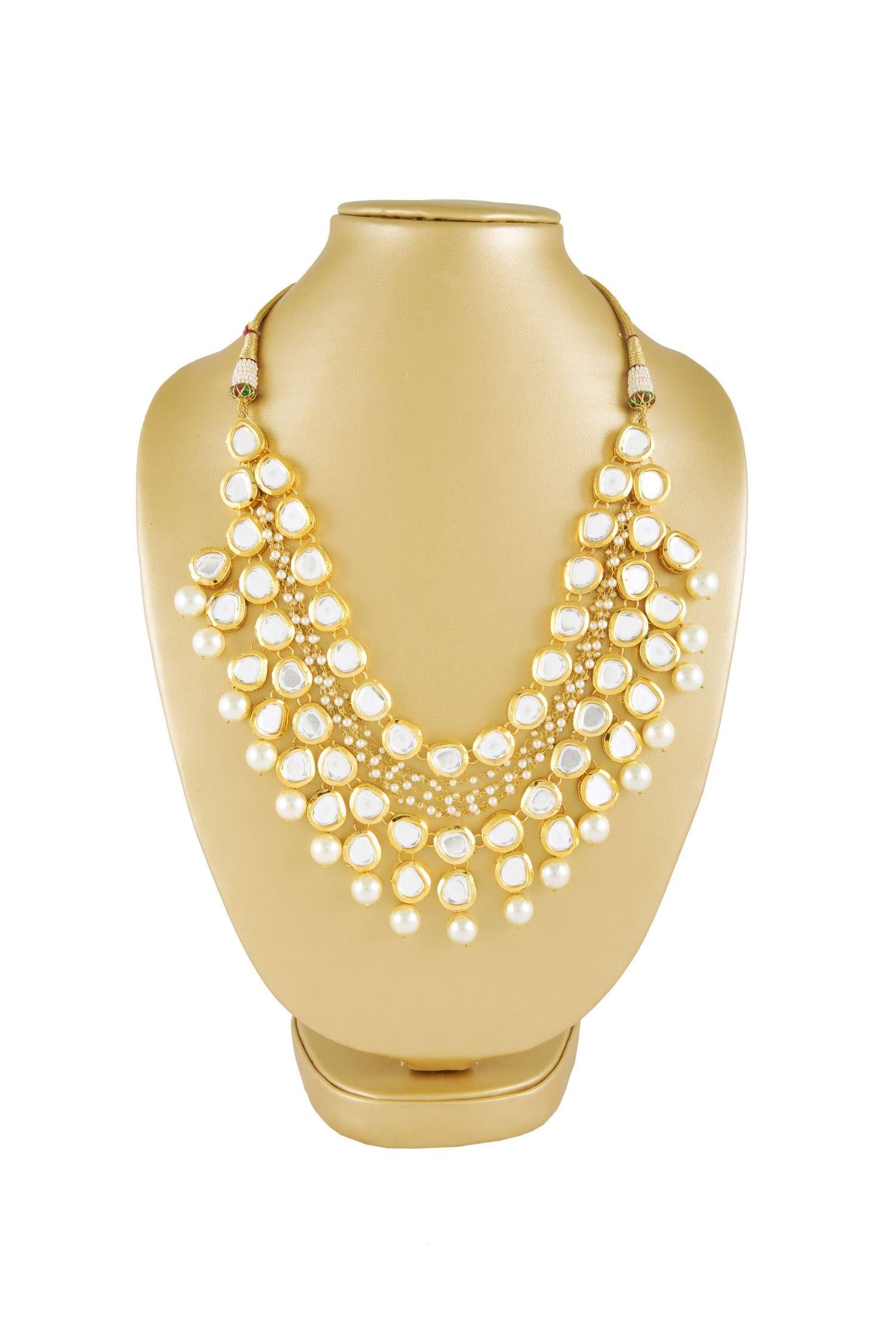 Kundan & Pearl Layered Necklace 