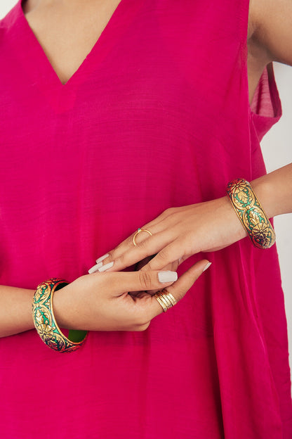 Kairi Floral Pattern Bangle - Single Pc 
