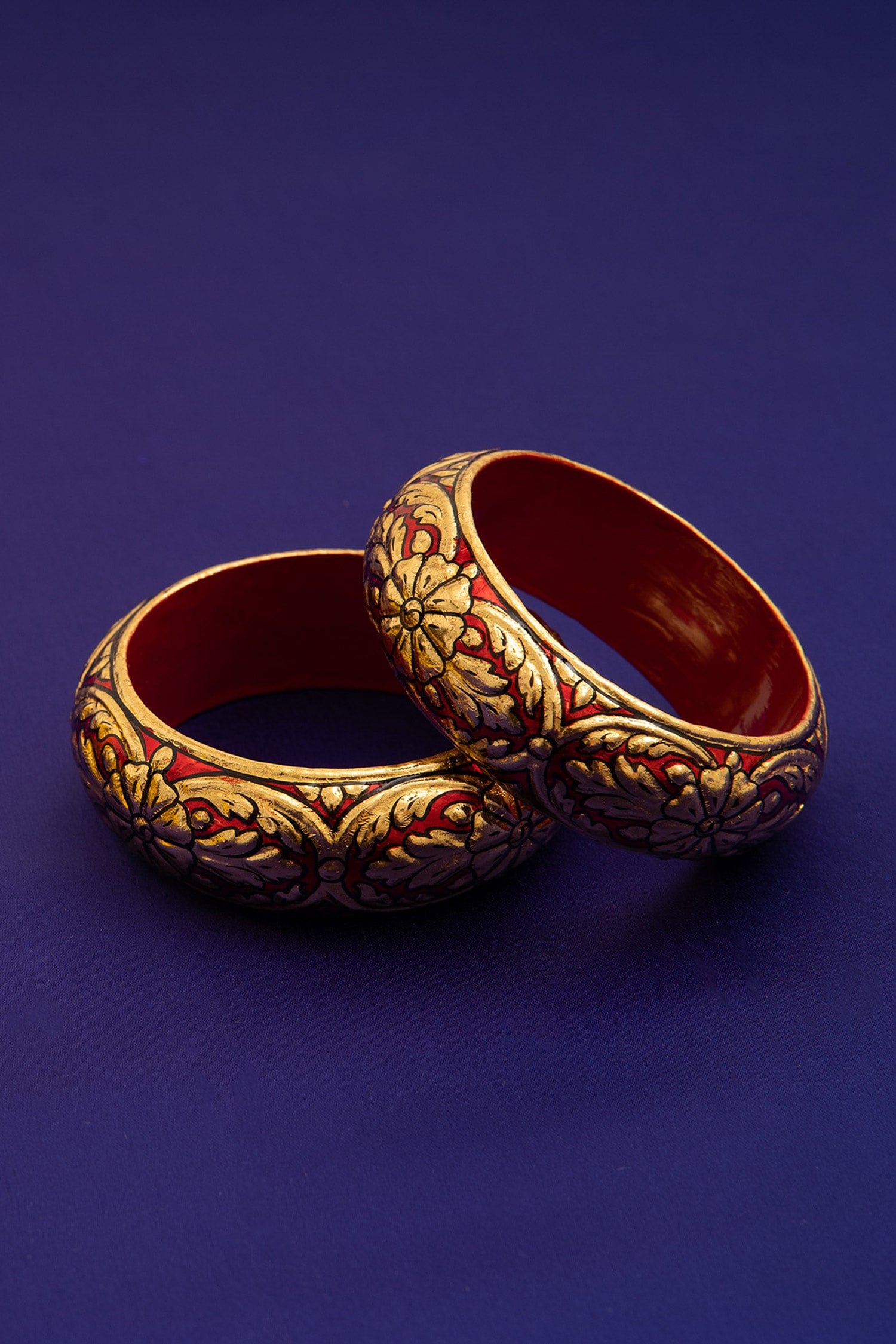 Surkh Floral Pattern Bangle - Single Pc 