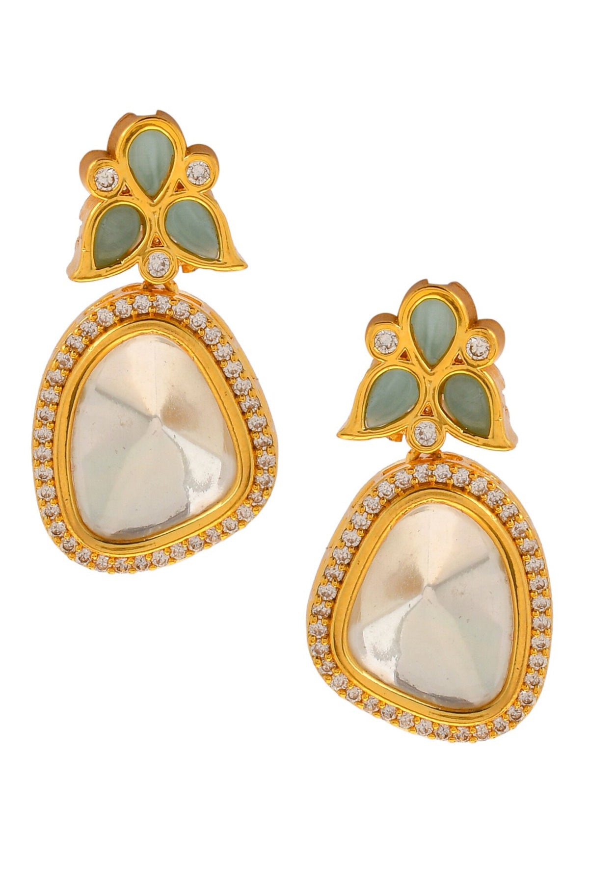 Embellished Polki Stone Earrings 