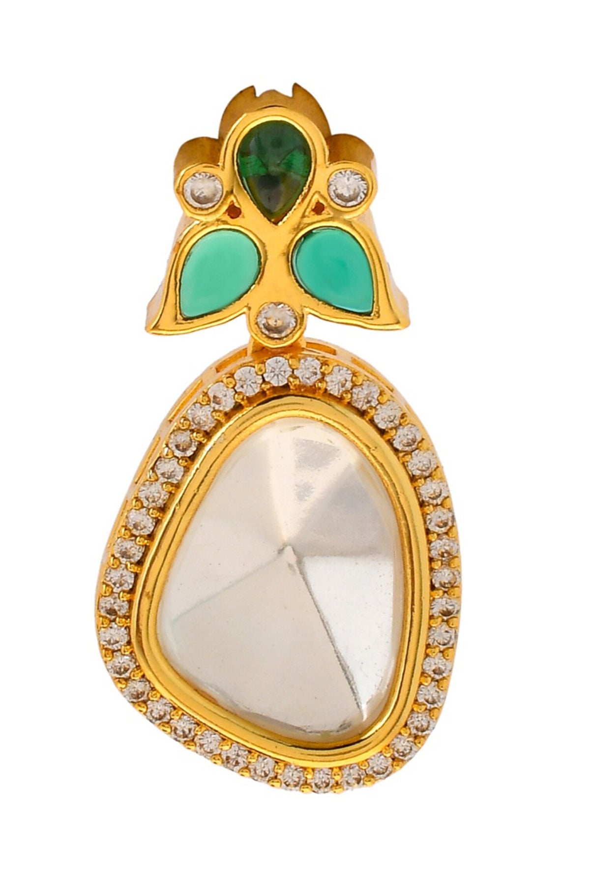 Polki Stone Embellished Earrings 