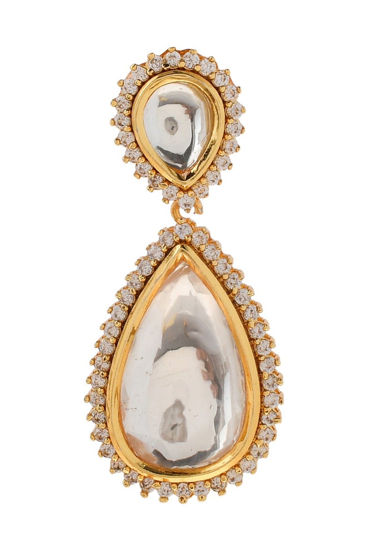 Tear Drop Embellished Drop Earrings 