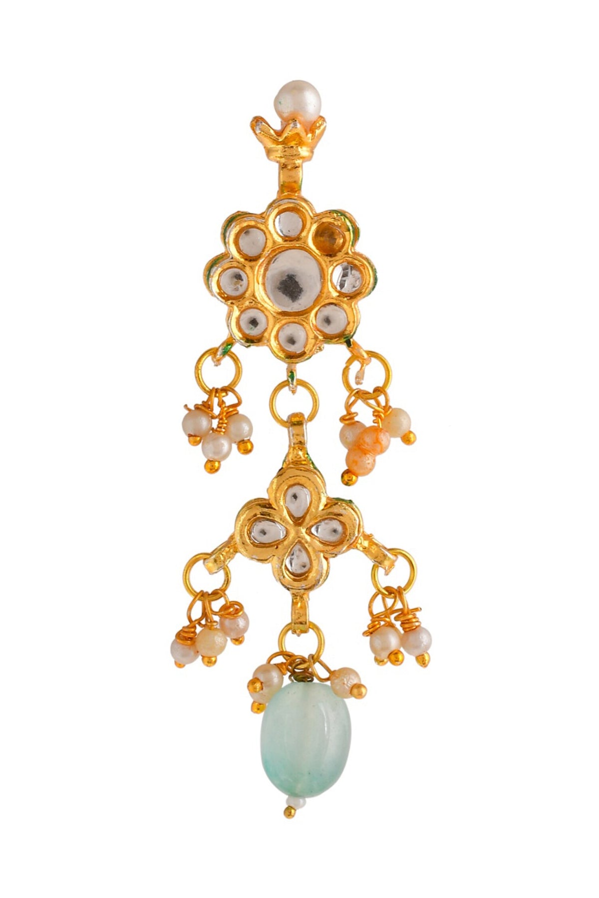 Lotus Kundan Embellished Necklace Set 