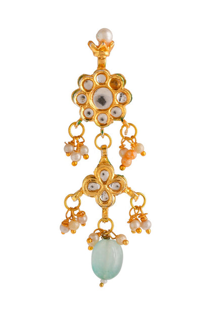 Lotus Kundan Embellished Necklace Set 