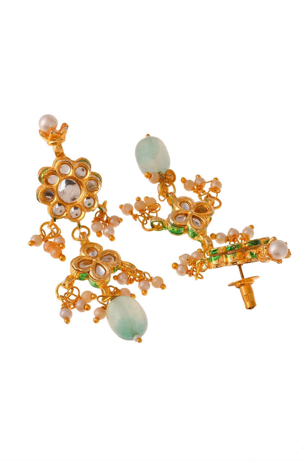 Lotus Kundan Embellished Necklace Set 