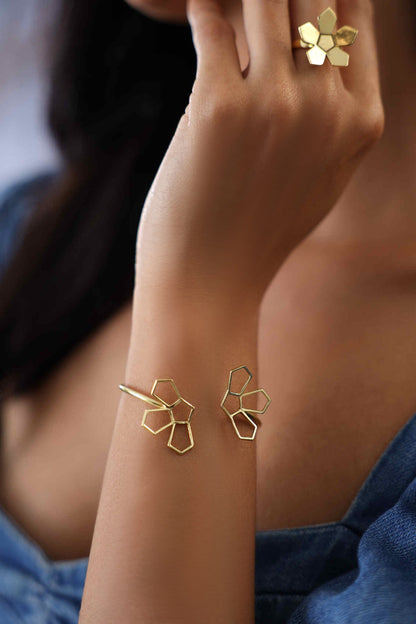 Clio Floral Cutwork Bangle 