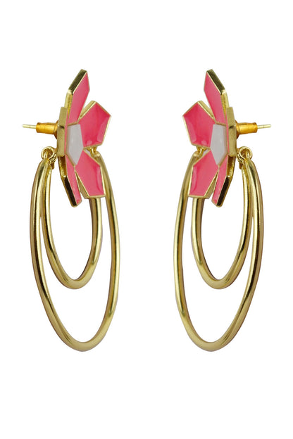 Calendine Floral Pattern Earrings 