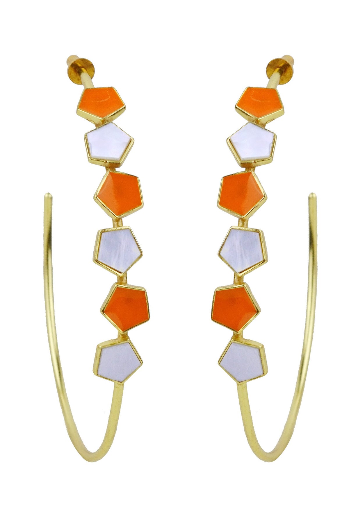Dahlia Geometric Pattern Hoops 