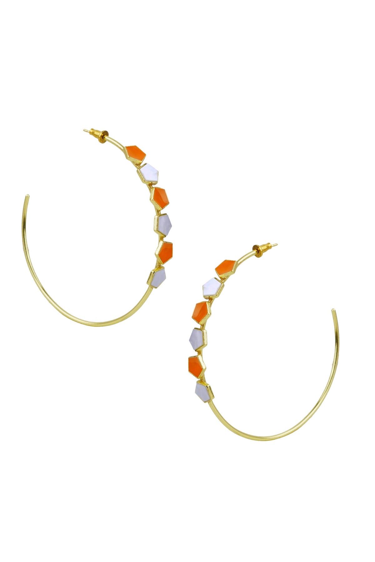Dahlia Geometric Pattern Hoops 
