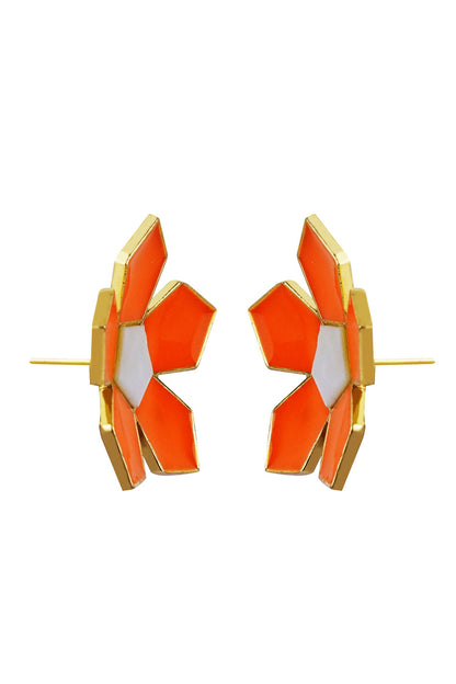 Willow Floral Motif Pattern Studs 