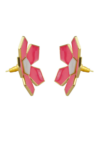 Willow Floral Motif Pattern Studs 