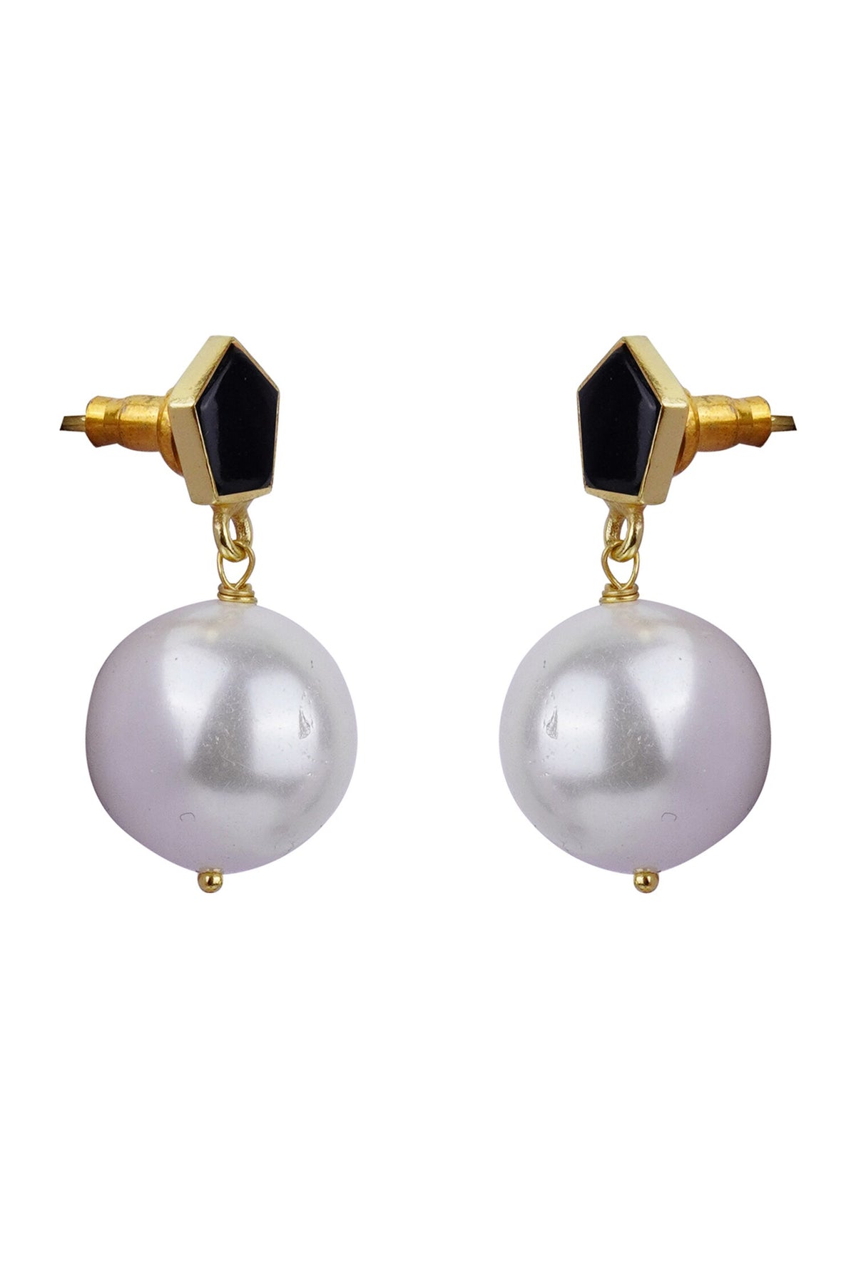 Noir Geometric Pattern Earrings 