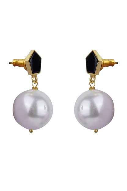 Noir Geometric Pattern Earrings 