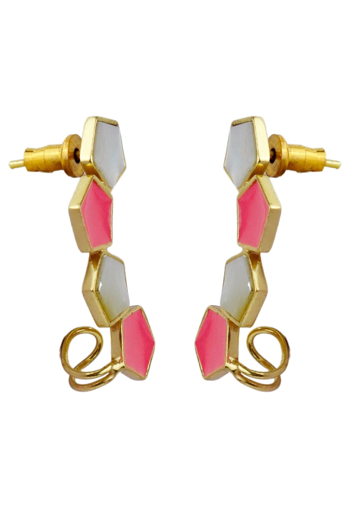 Arlo Geometric Pattern Embellished Earrings 