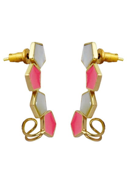 Arlo Geometric Pattern Embellished Earrings 